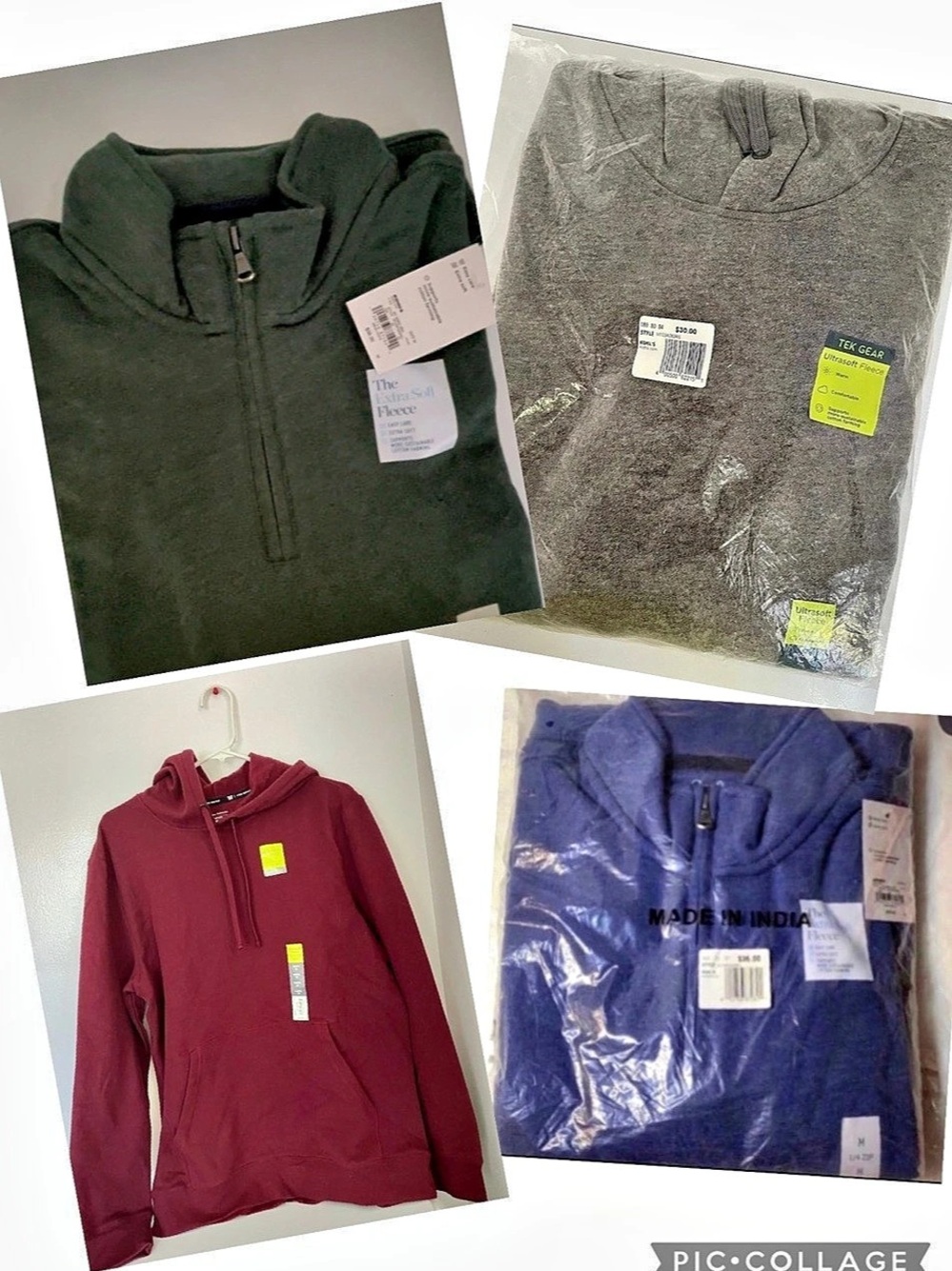 Pullover Hoodie Quarter-Zip Hoodie lot of 4 Size Medium NWT